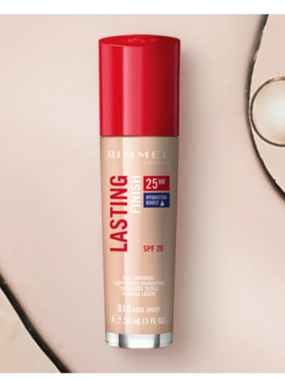 NEW Rimmel London Lasting Finish Foundation in Light Neutral 100 Ivory - Picture 3 of 15